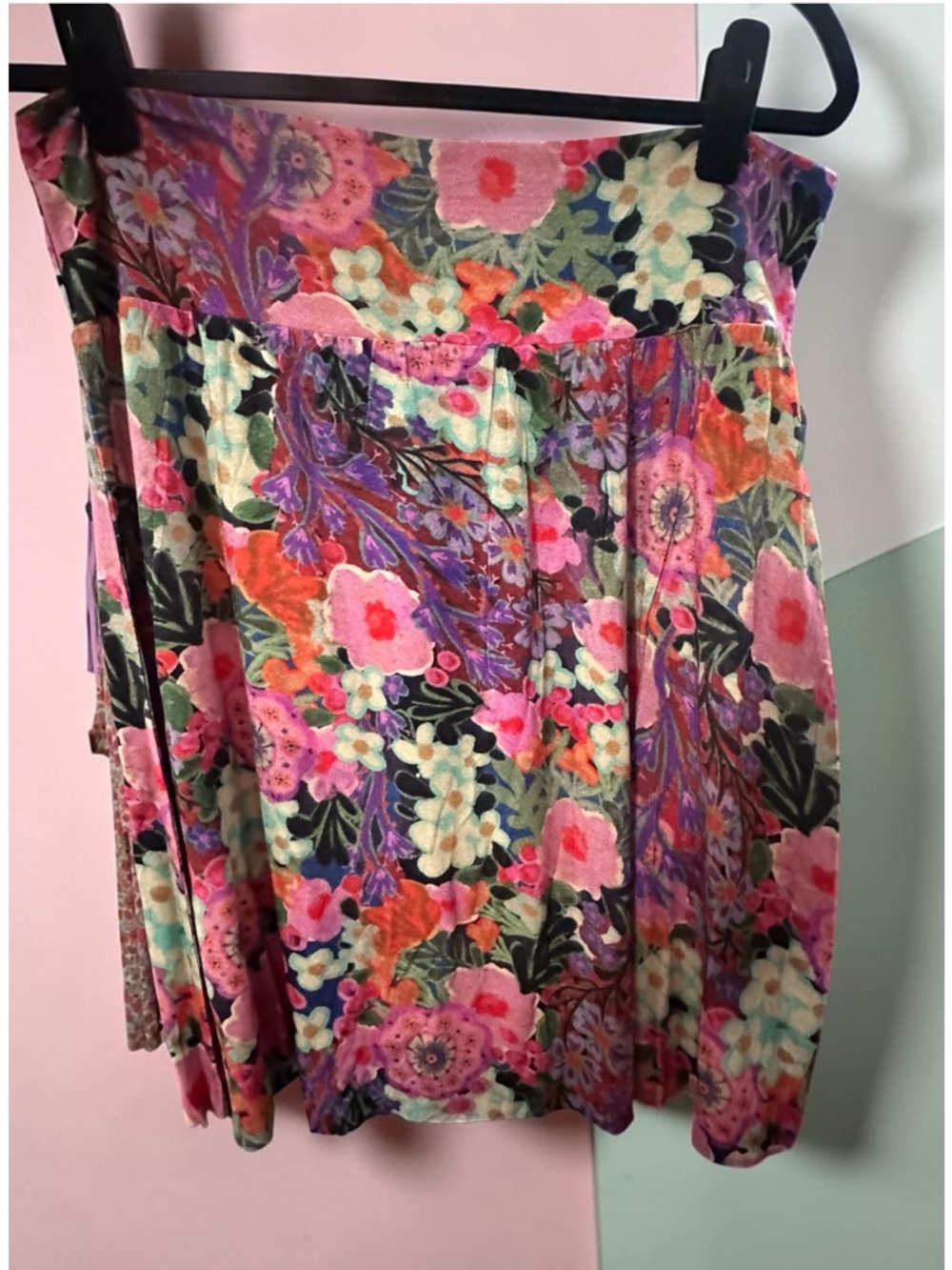 NATURAL LIFE Multicolor Floral Circle Skater Skirt - Picture 2 of 4